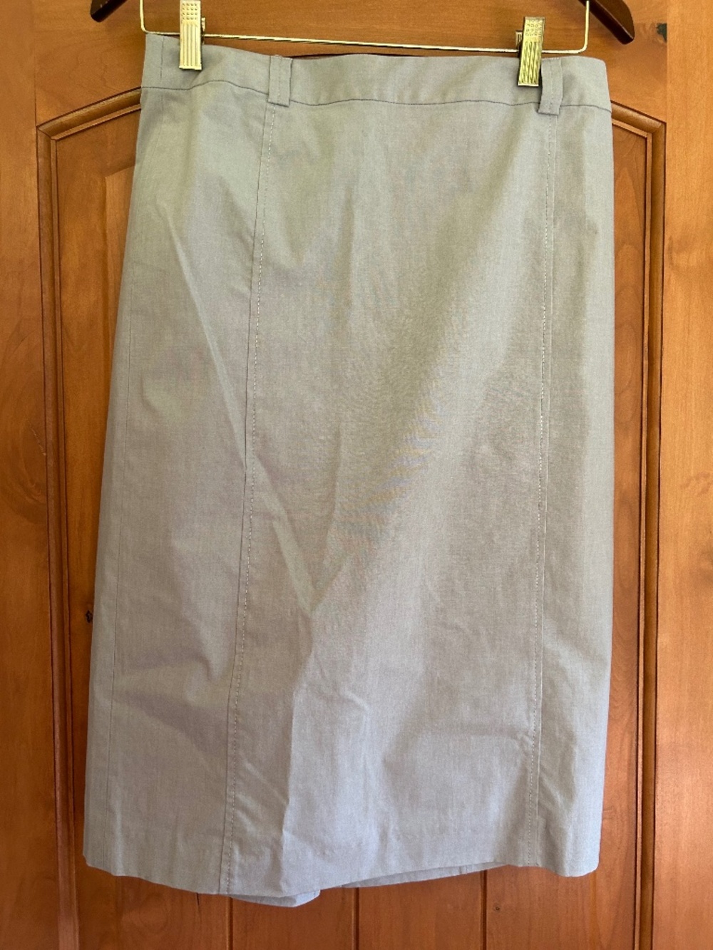 J.Crew Grey Stretch Cotton Pencil Skirt Size 6